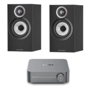 Bowers & Wilkins 607 S3 Bookshelf Speakers (Black) With Wiim Amplifier