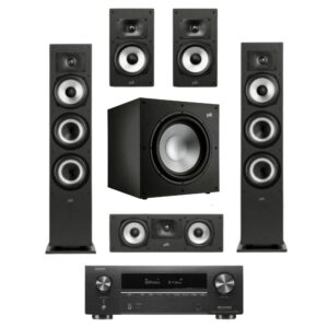 Polk Monitor XT60 5.1 Speaker Package With Denon AVR-X1800H