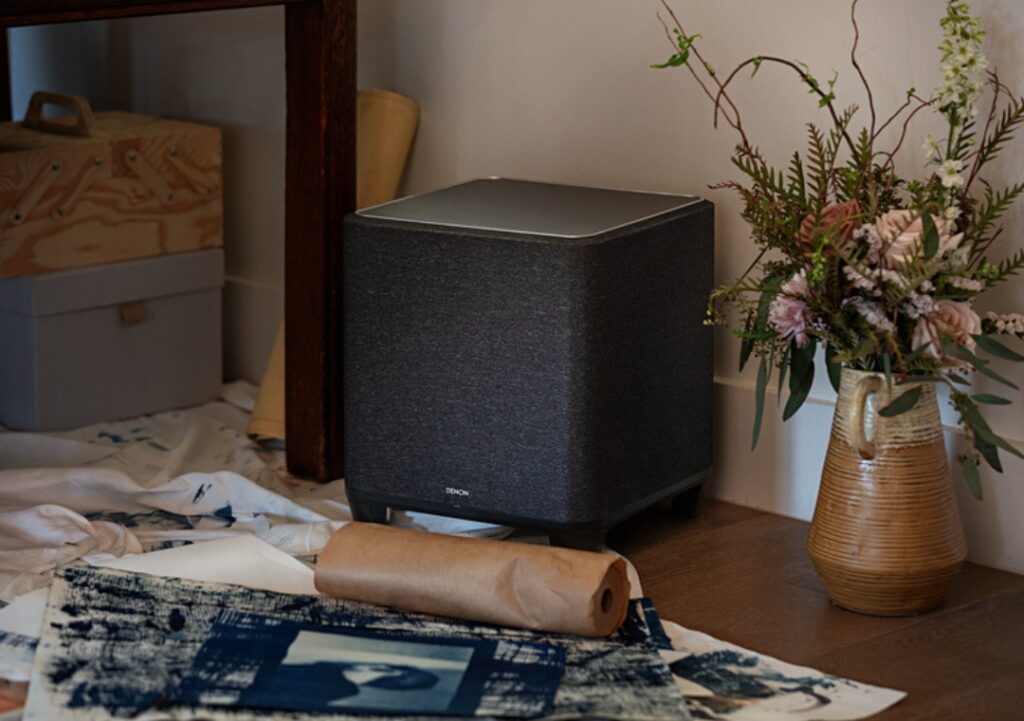 Denon Home Wireless Subwoofer- The Final Bass 1 Denon Home Wireless Subwoofer Lifestyle image close up