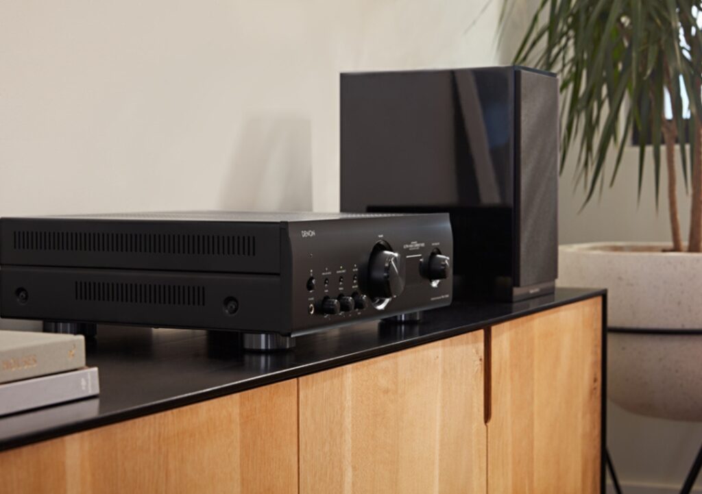 Denon PMA-1700NE Lifestyle (Side Close-up)