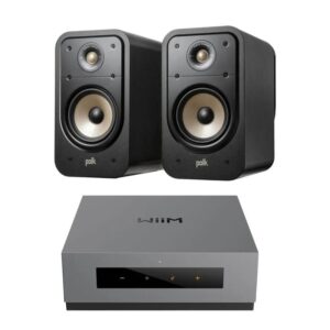 Polk Audio Signature Elite ES20 Bookshelf Speakers (Pair) With WIIM CI MOD A80