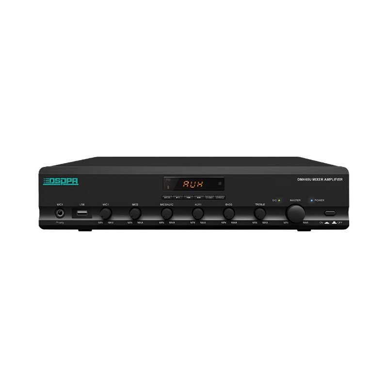 DSPPA DMA120U 120W Digital Mixer Amplifier 1 DMA120U 120W Digital Mixer Amplifier Front