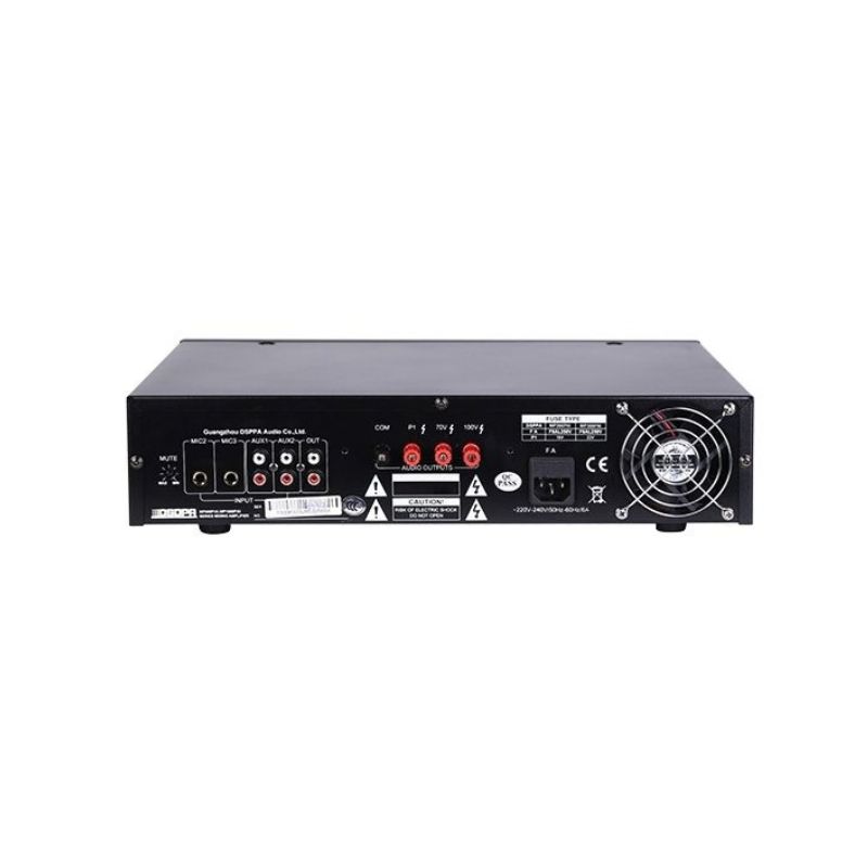 DSPPA MP300PIII 120W Mixing Amplifier 2 DSPPA MP300PIII 120W 3 Mic & 2 AUX Mixing Amplifier Back