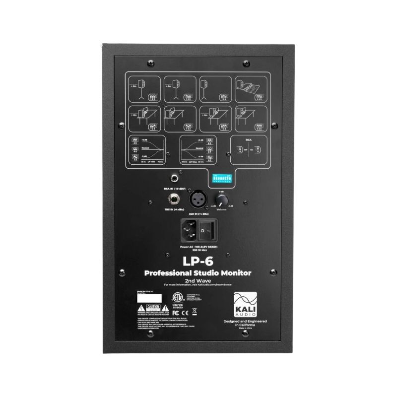 Kali Audio-LP 6 V2 Studio Monitors (Black) (Each) 2 Kali Audio-LP 6 V2 Studio Monitors (Black) (Each) - Image 2