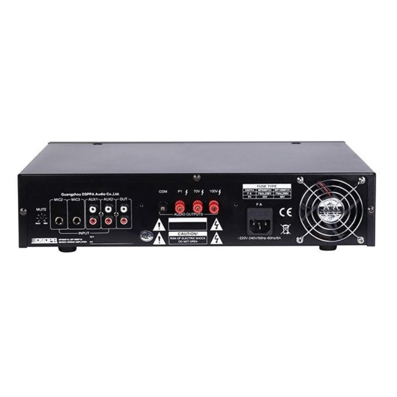 DSPPA- MP600PIII 250W Mixing Amplifier 2 MP600PIII 250W 3 Mic & 2 AUX Mixing Amplifier Back