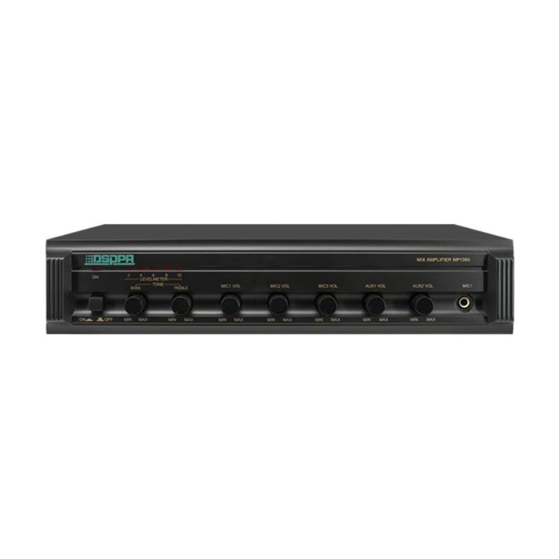 DSPPA- MP600PIII 250W Mixing Amplifier 1 MP600PIII 250W 3 Mic & 2 AUX Mixing Amplifier Front