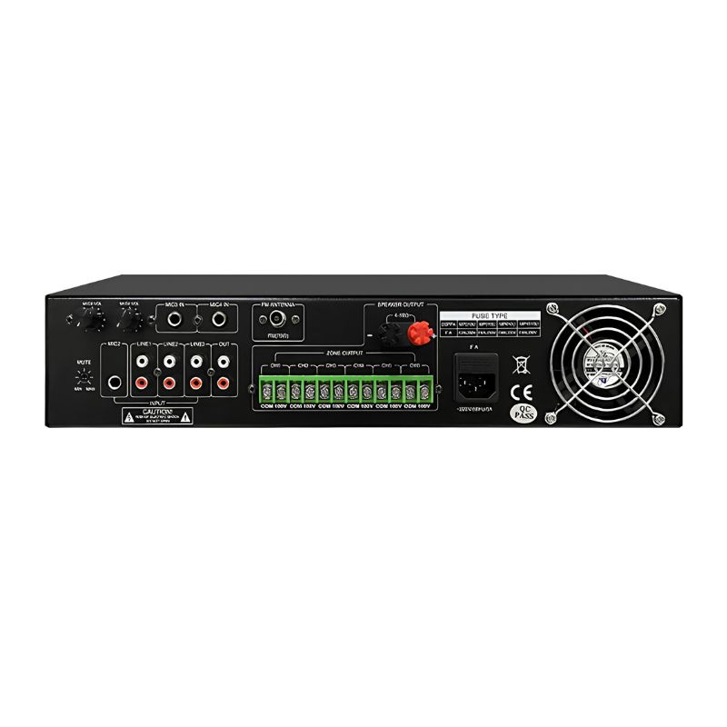 DSPPA MP610U 250W Mixer Amplifier 2 MP610U 250W 6 Zones Paging Amplifier with USB_ SD_ FM_ Bluetooth Back