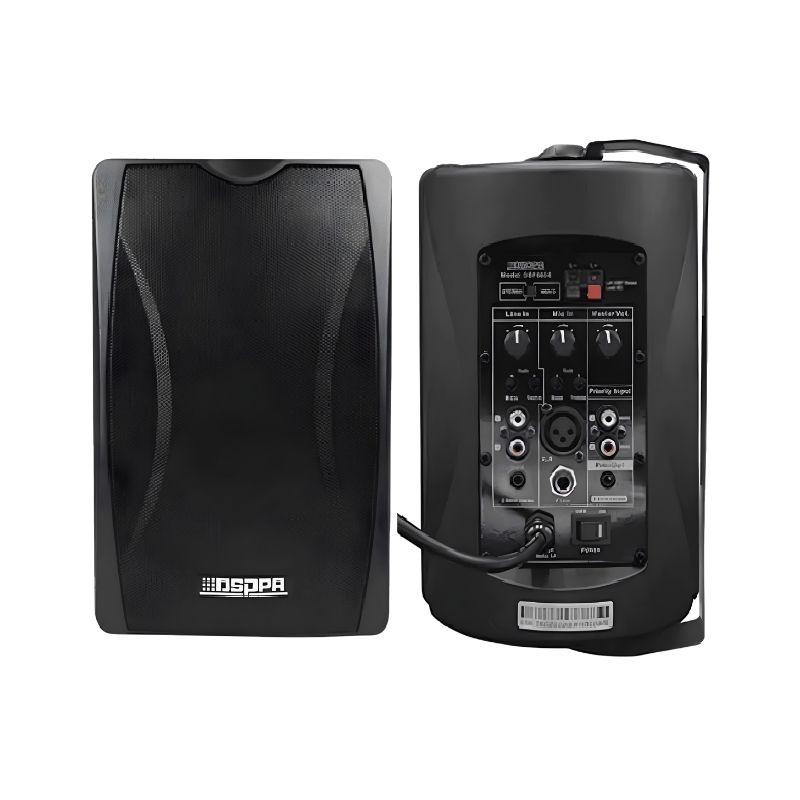 DSPPA-DSP 6608 Active Stereo Wall Mount Speaker (Black) 3 DSPPA-DSP 6608 Active Stereo Wall Mount Speaker (Black) - Image 3