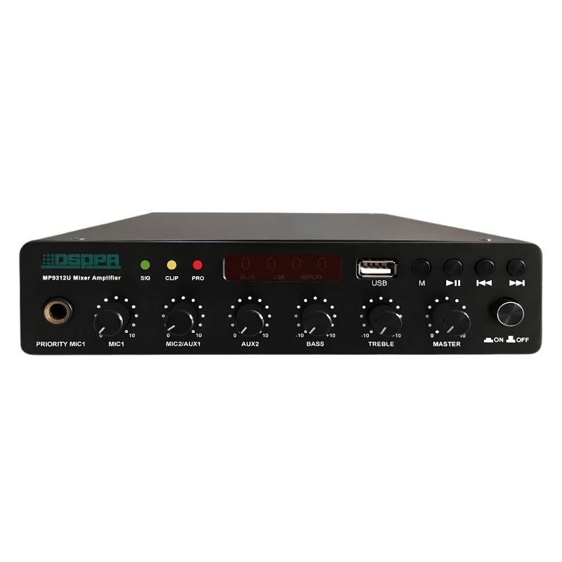 DSPPA-MP 9312U 120W Ultra-thin Digital Mixer Amplifier 1 DSPPA-MP 9312U 120W Ultra-thin Digital Mixer Amplifier