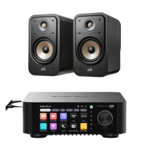 Polk Signature Elite ES20 Bookshelf Speakers With Eversolo Play Music Streamer