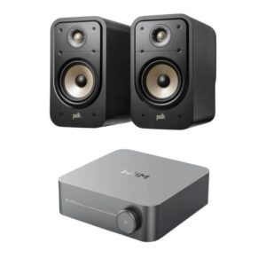 Polk ES15 Bookshelf Speakers With WiiM Amp